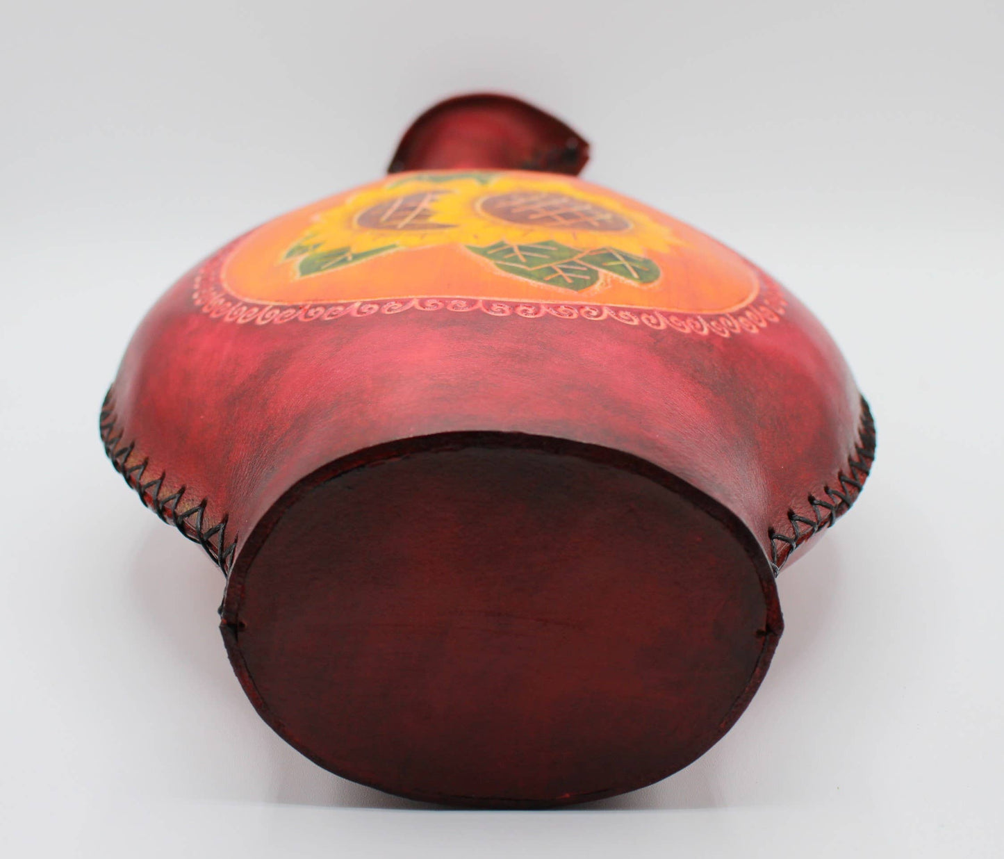 Handmade leather vase home decoration sunflower