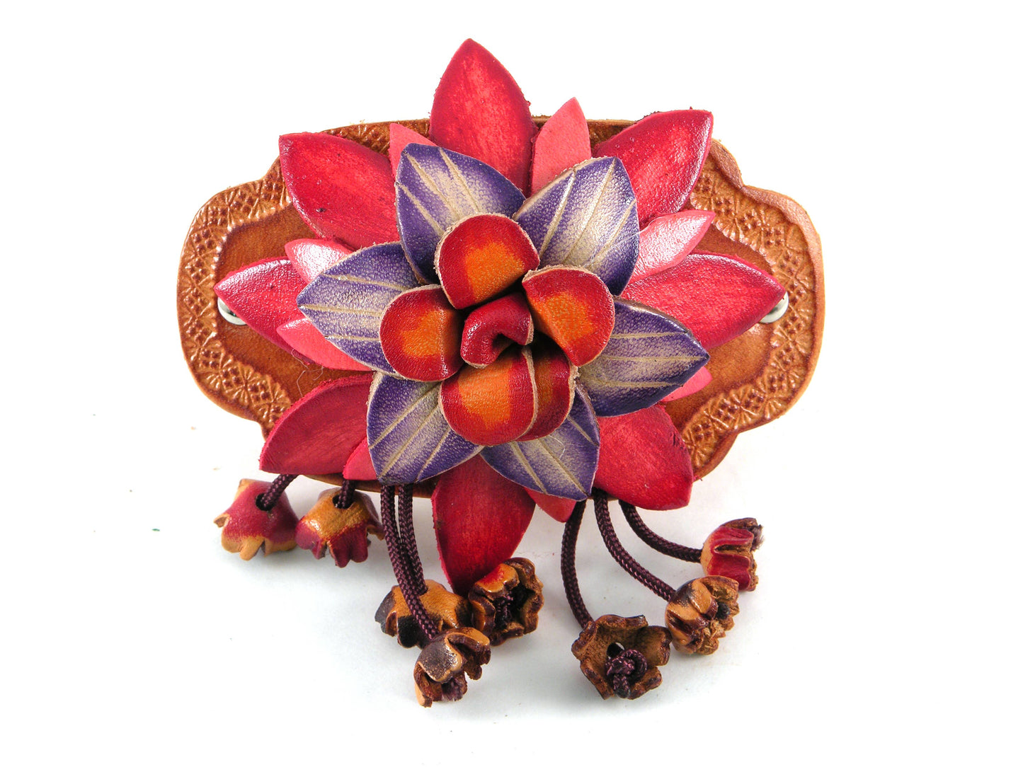 as0003-2 6 pcs woodstick and 6 pcs metal leather barrettes